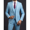 Elegant men's 3-piece suit featuring a blazer, vest, and trousers in slim fit, perfect for formal and business occasions.