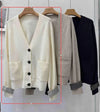 Premium 100% wool cardigan featuring timeless design and expert rib knit craftsmanship
