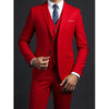 Elegant men's 3-piece suit featuring a blazer, vest, and trousers in slim fit, perfect for weddings and formal events.
