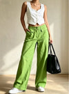 Versatile wide leg pants in neutral color for everyday styling