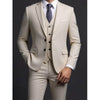Elegant men's 3-piece suit featuring a blazer, vest, and trousers in slim fit, perfect for formal occasions and weddings.