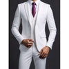 Elegant men's 3-piece suit featuring a blazer, vest, and trousers in slim fit, perfect for weddings and formal events.