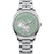 Detailed view of the elegant stainless steel band on LOBINNI watch.