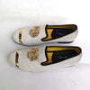 Elegant Gold Toe Velvet Loafers for Men