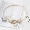 Chic elastic skinny waist belt for women, perfect for dresses and tunics, combining style and comfort with a sleek metal desi