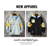 Men's hooded windbreaker jacket with color block design, lightweight polyester, zip-up front, perfect for casual spring wear.