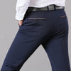 Elegant Men's Slim Fit Dress Pants in solid black, perfect for formal attire, office wear, and special occasions.