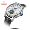 Elegant leather strap of the Seagull ST8004ZS watch, highlighting comfort and classic style.