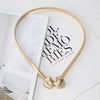 Chic elastic skinny waist belt for women, perfect for dresses and tunics, featuring a sleek metal design and comfortable fit.