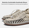 Men's artisan sandals featuring breathable handwoven design and cotton lining