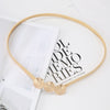 Chic elastic skinny waist belt for women, perfect for dresses and tunics, featuring a sleek metal design and comfortable fit.