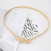 Chic elastic skinny waist belt for women, perfect for dresses and tunics, featuring a sleek metal design and comfortable fit.