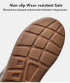 Breathable slip-on sandals for men with handcrafted woven upper and flat heel