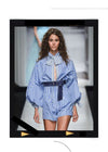 Chic wide denim belt with pin buckle for women, perfect for casual and semi-formal outfits, enhancing your silhouette.