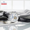Sapphire crystal dial of the Seagull ST8004ZS watch, offering a clear view of the intricate design.