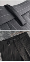 Men's slim fit stretch suit trousers in solid color, perfect for formal events and business casual wear, featuring a flat fro