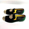 Elegant Gold Toe Velvet Loafers for Men