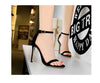 Suede stiletto heels with modern hollow design elements