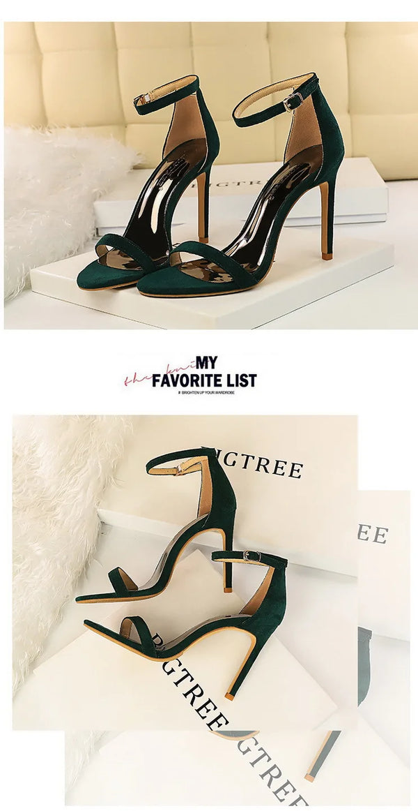 High heel formal sandals with artistic hollow design