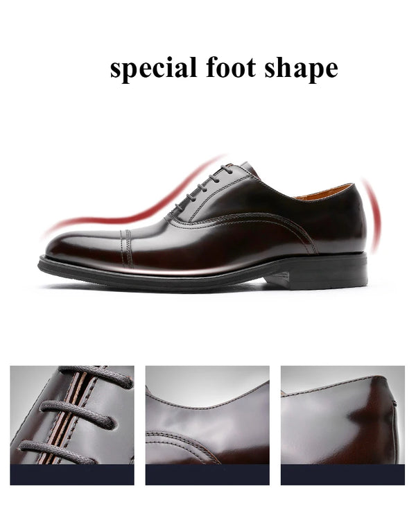 Detailed shot of the lace-up closure on Desai Oxfords, ensuring a snug fit.