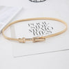 Chic elastic skinny waist belt for women, perfect for dresses and tunics, featuring a sleek metal design and comfortable fit.