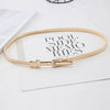 Chic elastic skinny waist belt for women, perfect for dresses and tunics, featuring a sleek metal design and comfortable fit.