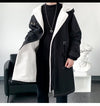 Hooded men's winter trench coat, thick fleece-lined jacket, stylish and warm for casual winter wear, available in sizes S-3XL
