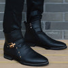 Side view of Winter Commanders ankle boots highlighting the classic design and snug fit.