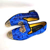 Elegant Gold Toe Velvet Loafers for Men