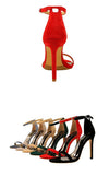 Modern hollow design sandals with secure ankle buckle