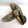 Elegant Gold Toe Velvet Loafers for Men