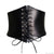 Chic wide corset belt for women in black PU leather, perfect for body sculpting and stylish waist support.