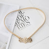 Chic elastic skinny waist belt for women, perfect for dresses and tunics, featuring a sleek metal design and comfortable fit.