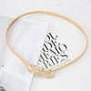 Chic elastic skinny waist belt for women, perfect for dresses and tunics, featuring a sleek metal design and comfortable fit.