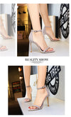 Hollow pattern stiletto heels with comfortable PU insole