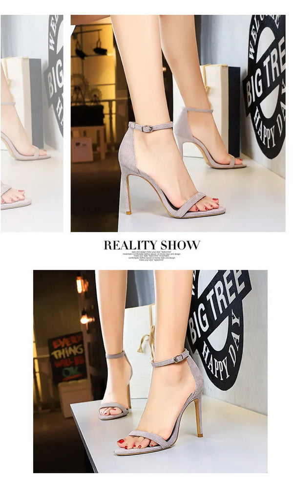 Hollow pattern stiletto heels with comfortable PU insole