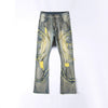 Trendy Men's Patchwork Fringe Stretch Jeans in Trending Colors