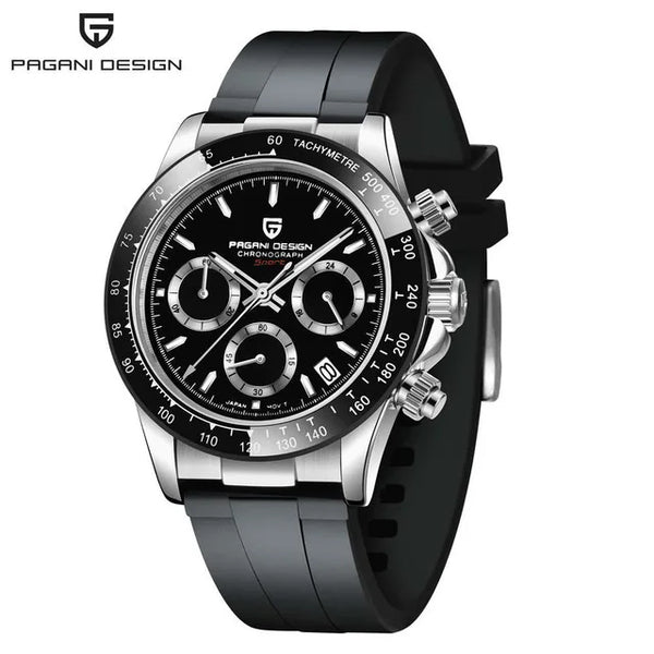 Men's quartz watch with a robust stainless steel construction.