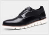 Elegant Men's Brogue Lace-Up Shoes - Soft Leather