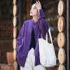Effortless Ease Cotton Linen Stand Collar Coat