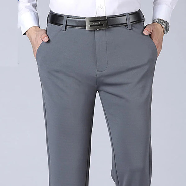 Effortless Elegance Elastic Straight Suit Pants