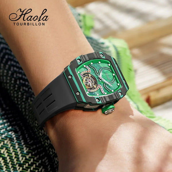 Water resistant Haofa Tourbillon watch designed for daily wear.