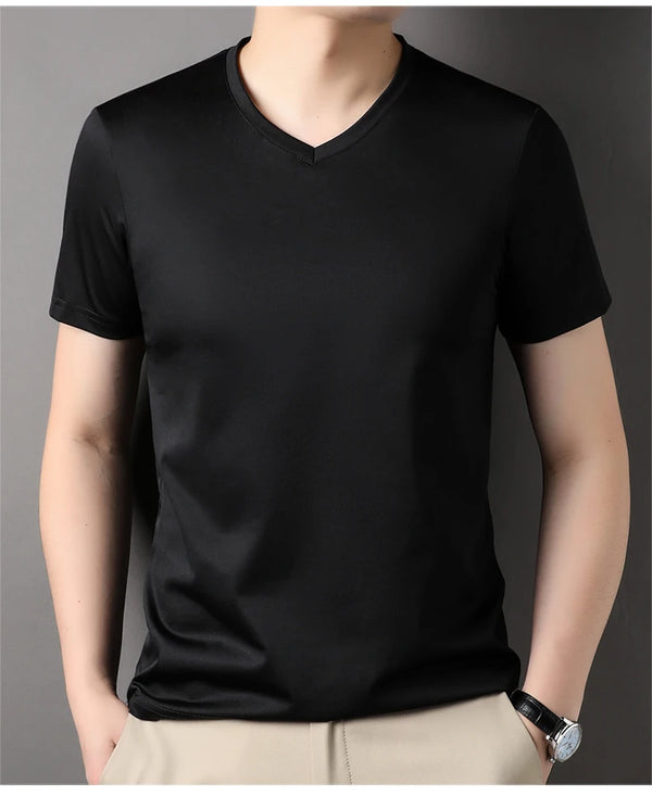 Men's refined casual v-neck tee