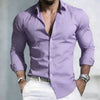 Boardroom-ready stretch modal shirt with classic collar and wrinkle-resistant finish