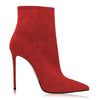 Stylish mid-calf boots featuring a side zipper closure.