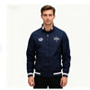 Men's Casual Varsity Bomber Jacket with USA print, stylish and comfortable for spring and autumn wear, featuring ribbed cuffs