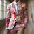 Midnight Bloom Suit featuring vibrant rose print on high-quality polyester fabric.