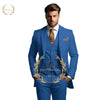 Elegant Men's 3-Piece Wedding Suit Set with notch lapel, slim fit jacket, vest, and trousers for formal occasions.