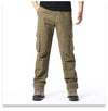 Cotton cargo pants with elastic waist and military-inspired utility pockets