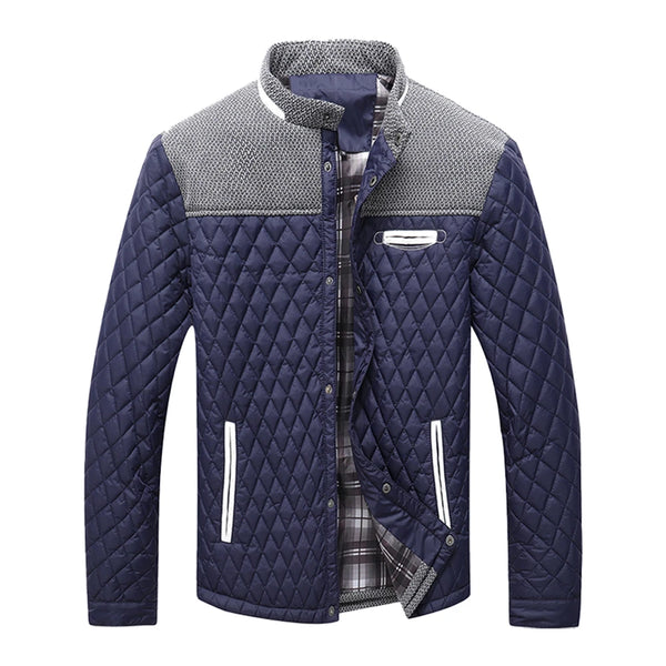 Back view of the stylish Winter's Whisper jacket with subtle quilting.